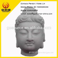hand carved stone buddha head statue